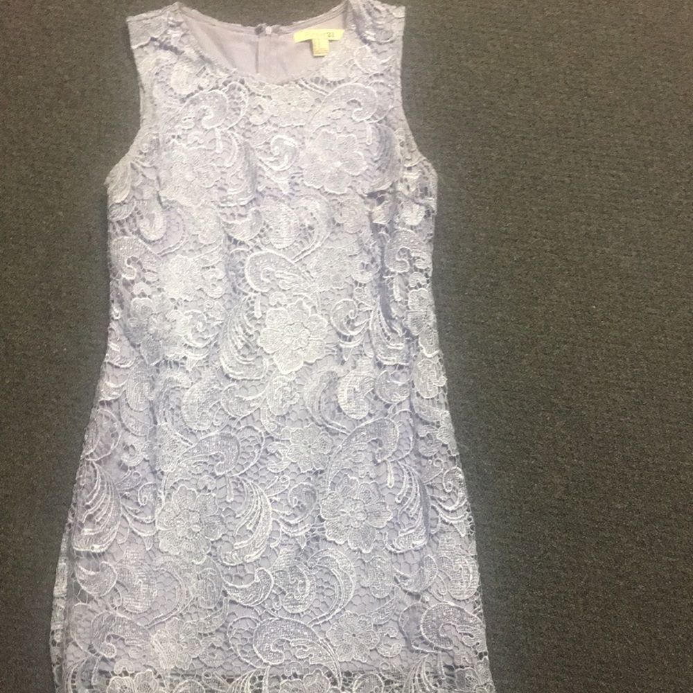 Elegant Lace Sleeveless Dress - Light Purple